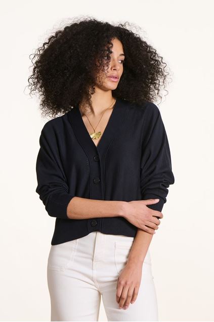 Picture of Cardigan - La Fée Maraboutée - Foxy - bleu encre