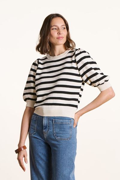 Picture of Pull - La Fée Maraboutée - Felixia - ecru/noir