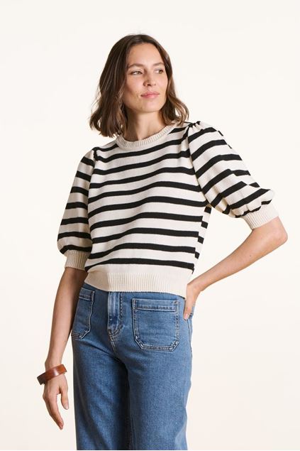 Picture of Pull - La Fée Maraboutée - Felixia - ecru/noir