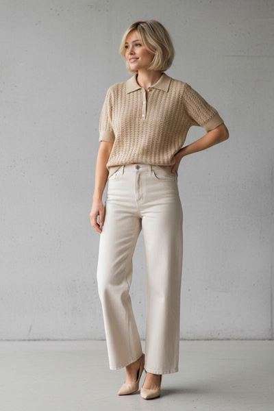 Picture of Pull - Vila Joy - Krista - cream gold