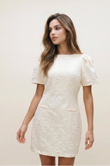 Afbeeldingen van Jurk- Selected by My Wish - 6053 Ecru