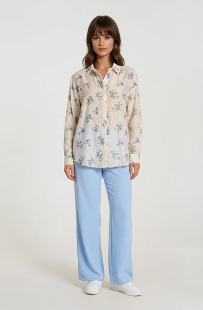 Afbeeldingen van Bloes - Terra di Siena  - Bloem - ecru/li bl/bruin