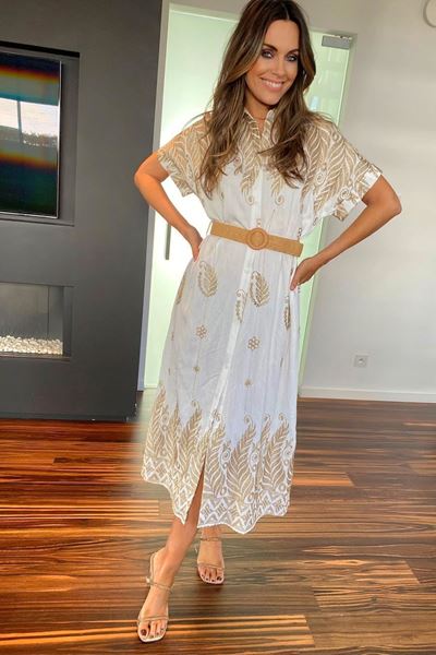 Afbeelding van Jurk - Terra di Siena - Ivory/gold