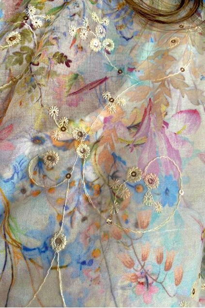 Toon details van Blouse - Terra di Siena - ivoor met kleuren Afbeeldingen van Blouse - Terra di Siena - ivoor met kleuren