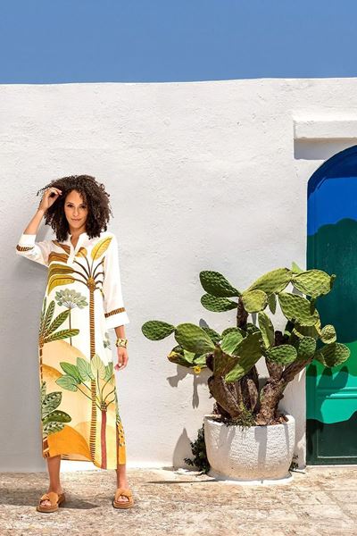 Picture of Jurk - Green ICE - Eulalia - ecru