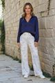 Picture of Broek - Artigli - ACPA004551 - panna blu