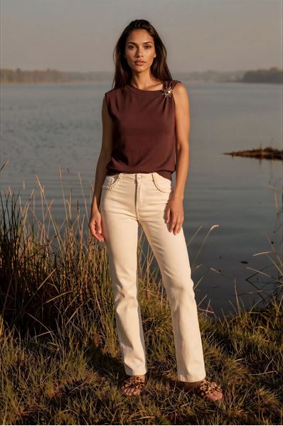 Picture of Broek - Selected by My Wish - Y6698C - ivoor
