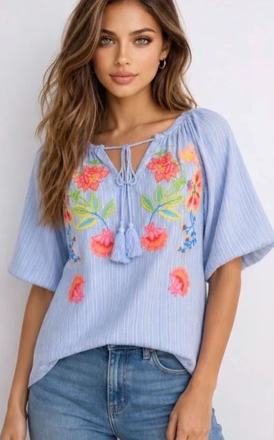 Afbeeldingen van Blouse - JS Millenium - 3781 - Lt. blue