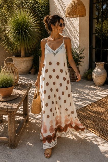 Afbeeldingen van Jurk- Selected by My Wish - 179250 - ivory/brown