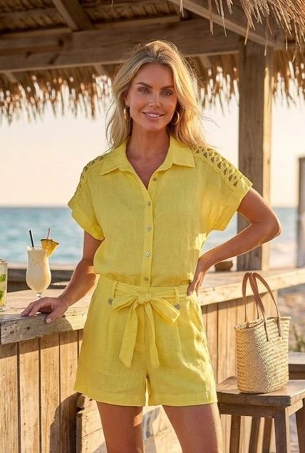 Afbeeldingen van Short - Amélie & Amélie - Rosy - yellow