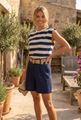 Afbeelding van T-shirt  - Terra di Siena - Stripes - wit/marine