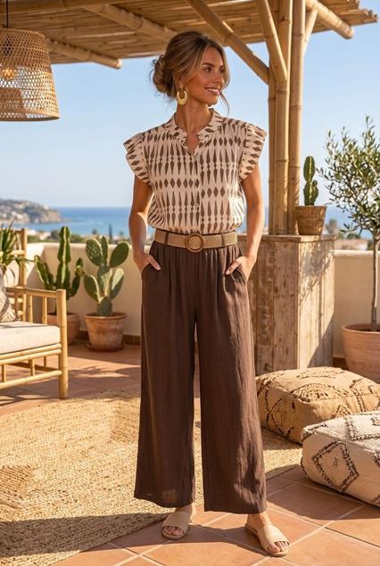 Afbeeldingen van Broek - Selected by My Wish - 139250 - brown