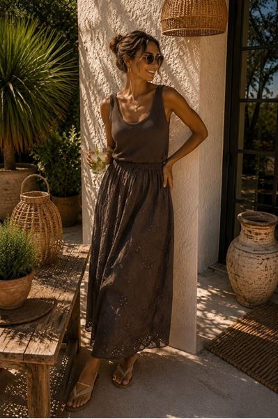 Afbeelding van Jurk- Selected by My Wish - 189250 - brown
