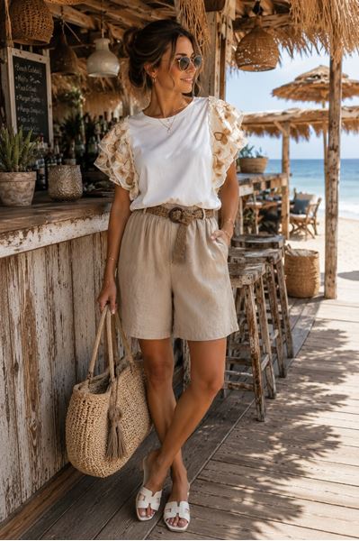 Picture of T-shirt - Selected by My Wish - 119250 - ecru/beige