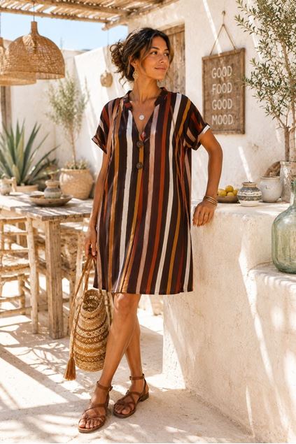 Afbeeldingen van Jurk- Selected by My Wish - 159250str - brown