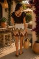 Afbeelding van Short - Selected by My Wish - 112350s - Ivoor /bruin Zig Zag
