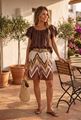 Afbeelding van Short - Selected by My Wish - 112350s - Ivoor /bruin Zig Zag