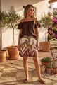 Afbeelding van Short - Selected by My Wish - 112350s - Ivoor /bruin Zig Zag