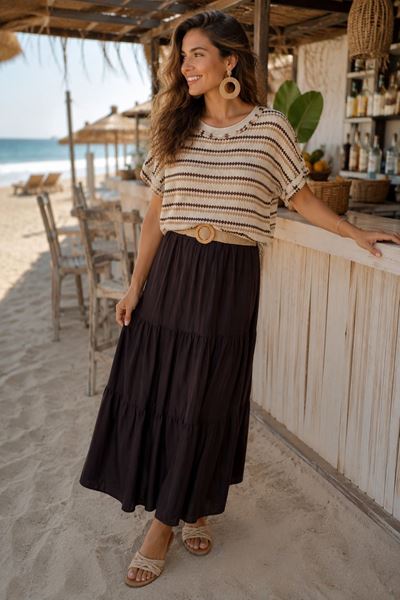 Afbeelding van T-shirt - Selected by My Wish -7861300- Brown