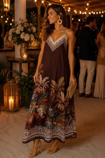 Afbeelding van Jurk- Selected by My Wish - 921550 - Bruin safari