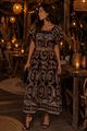 Afbeelding van Jurk- Selected by My Wish - 922500- Bruin/ Zwart