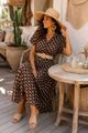 Picture of Jurk- Selected by My Wish - 922350 -  Polka dot bruin