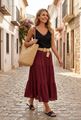 Afbeelding van Rok- Selected by My Wish -921250- Boho Bordeaux