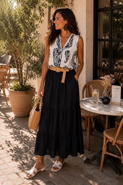 Afbeeldingen van Rok- Selected by My Wish -921250- Zwart- boho