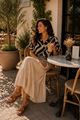 Afbeelding van Rok- Selected by My Wish -921250- Beige boho