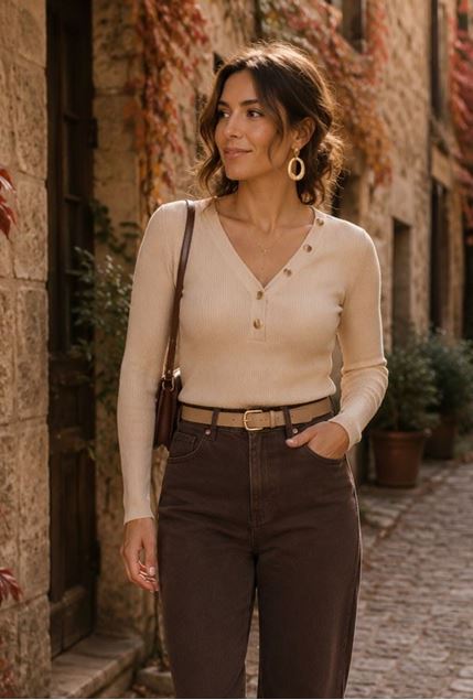 Afbeeldingen van Pull -  Morgan -Mbanbin- Beige