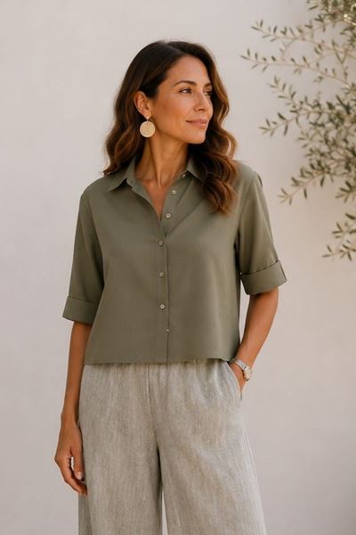 Picture of Blouse - Bellita - Bakis - khaki