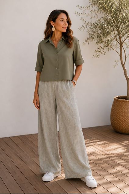 Picture of Blouse - Bellita - Bakis - khaki