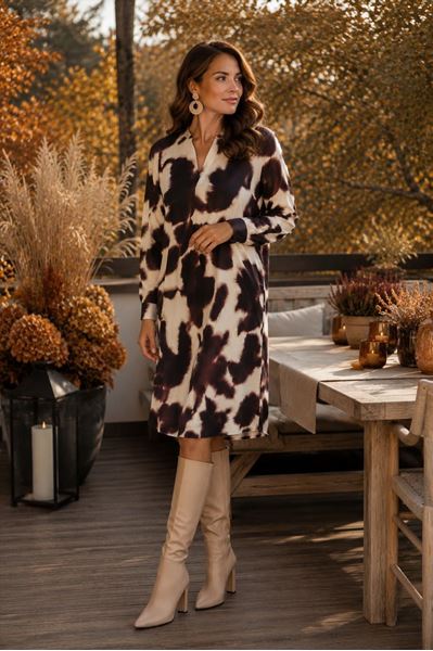 Picture of Jurk - Signe Nature - 890289 - bordeaux beige
