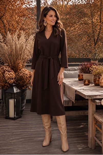 Picture of Jurk - Signe Nature - 890303 - chocolat