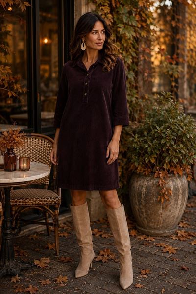 Picture of Jurk - Signe Nature - 890304 - aubergine