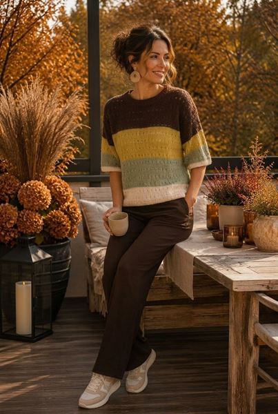 Afbeelding van Pull - Signe Nature - 842217 - vert vert clair beige