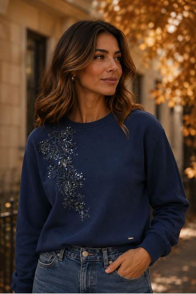 Picture of Pull - Vila Joy - Ashley - navy