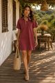 Afbeelding van Jurk- Selected by My Wish - Jp3398 - Bordeaux