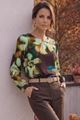Afbeelding van Blouse - Comme ça - Kato - burgundy green
