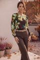 Afbeelding van Blouse - Comme ça - Kato - burgundy green