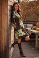 Afbeelding van Jurk - Comme ça - Kayleigh - burgundy green