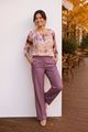Afbeelding van Blouse - Comme ça - Romy - purple beige