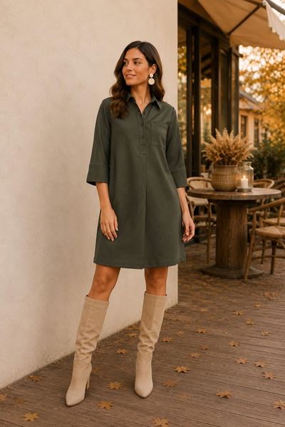 Afbeelding van Jurk - Comme ça - Kaylee - militairy