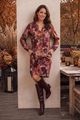 Afbeelding van Jurk - Comme ça - Paquita - burgundy brown