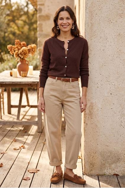 Afbeeldingen van Cardigan - Comme ça - Kenzia - castagna
