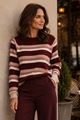 Picture of Pull - Signe Nature - 842244 - rose bordeaux ecru