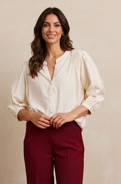 Afbeeldingen van Blouse - Comme ça - Keos - ecru 218