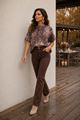 Afbeelding van Pull - Terra di Siena - haartjes - beige/ bruin