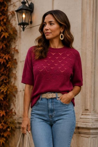 Picture of Pull - Terra di Siena - Ajour - bordeaux