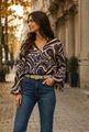 Picture of Bloes - Selected by My Wish - Paisley - petrol/bruin